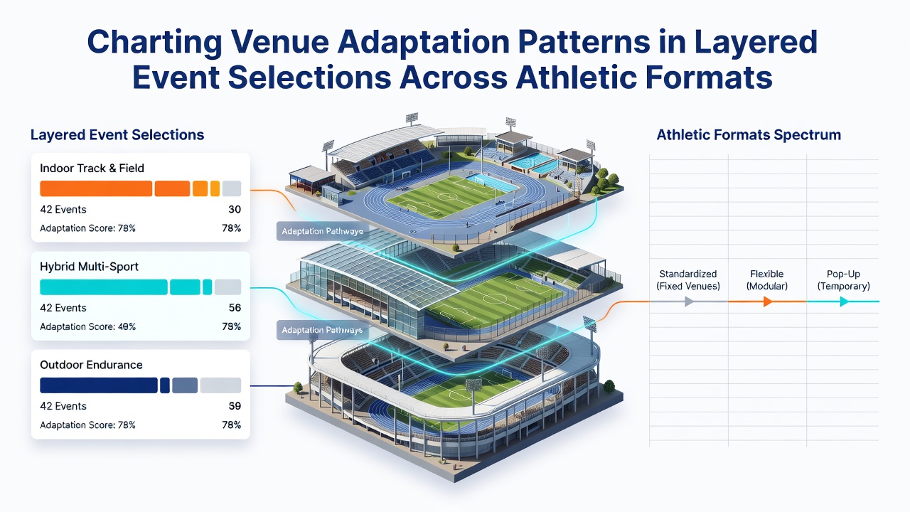Data charts illustrating performance metrics in layered athletic selections at diverse venues