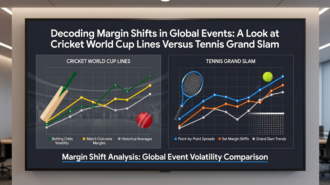 Live betting interface displaying real-time margin adjustments for cricket and tennis events