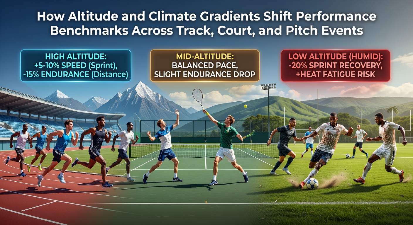 Athletes competing at high altitude with visible environmental effects on track surfaces and breathing patterns