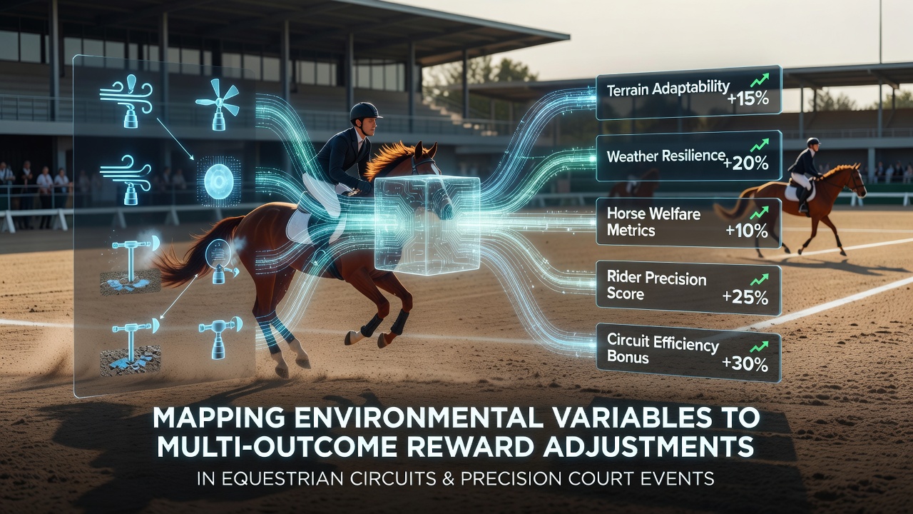 Environmental data mapping tools used in equestrian and court sports analytics