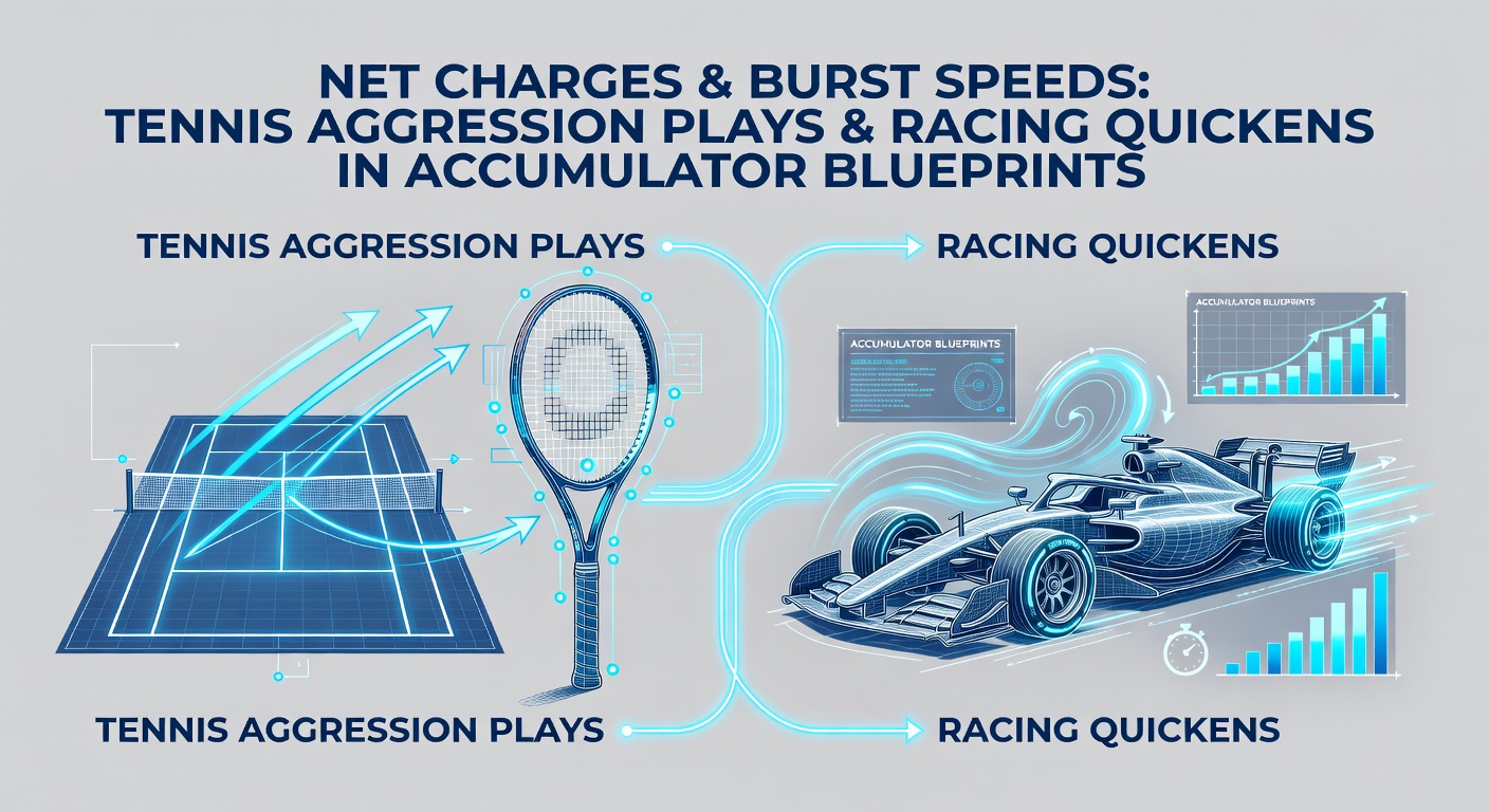 Close-up of a tennis net rush juxtaposed with a horse's powerful burst stride, highlighting key accumulator bet triggers