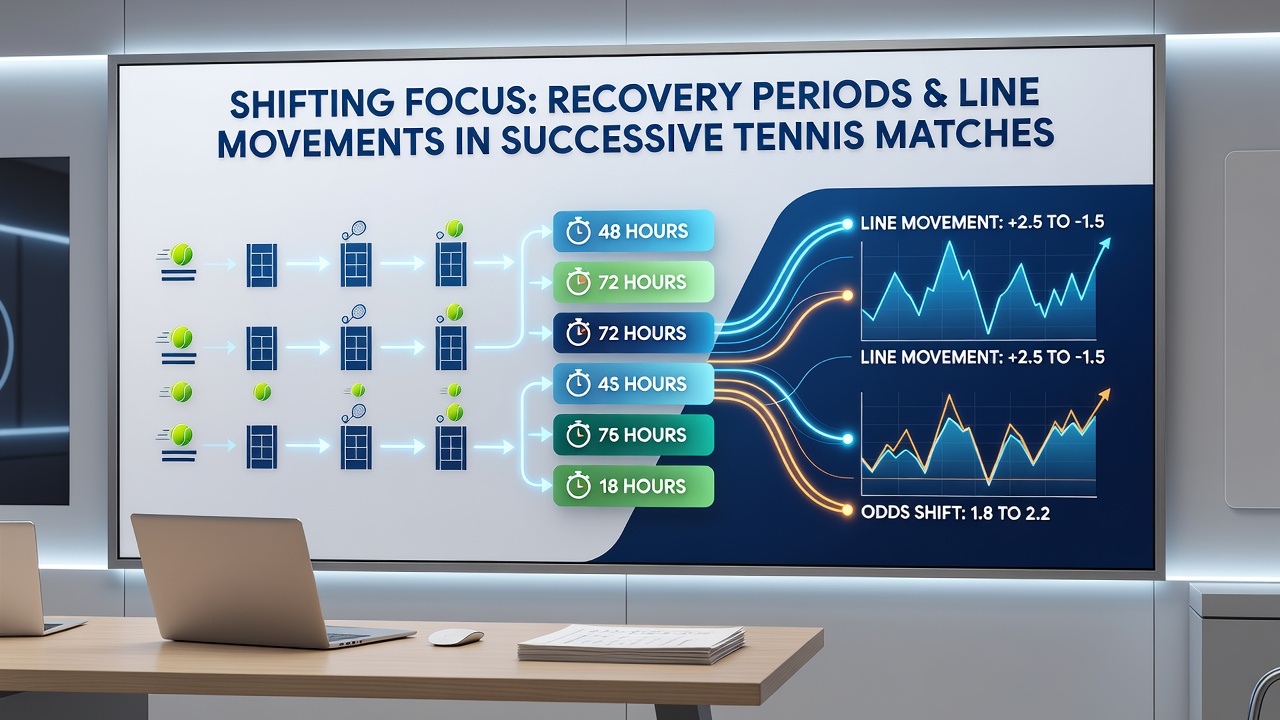 Basketball and tennis line movement graph illustrating recovery period effects