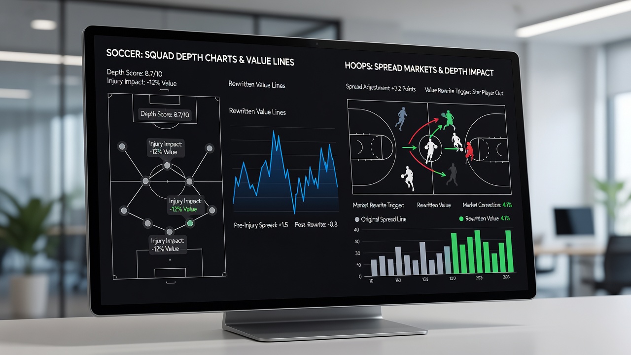 Analysis of roster depth affecting point spreads in professional soccer and basketball