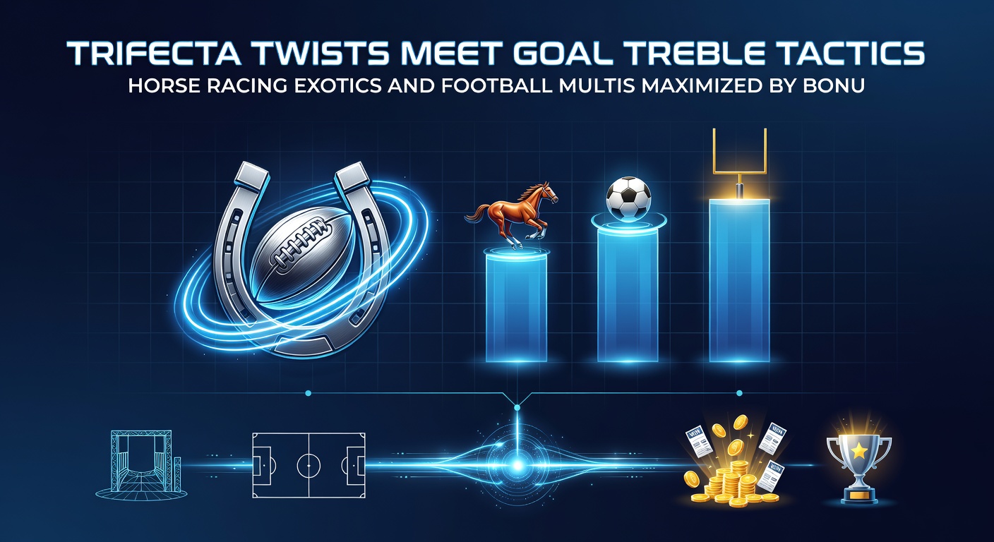 Close-up of a betting slip showing trifecta and goal treble combo with bonus multiplier highlighted